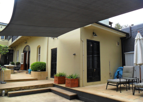 Black backyard cover