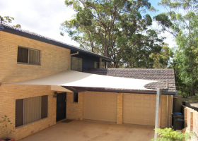 Cream carport