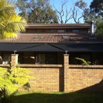 Black well covered side of house