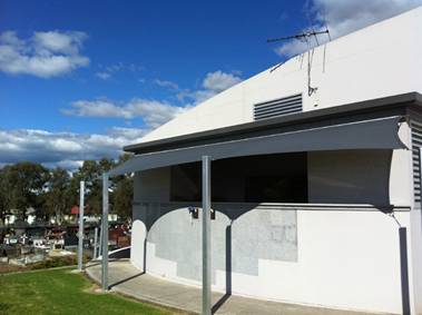 Shade Sail Flat Edge to Building